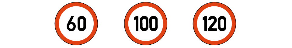 Speed limit sign